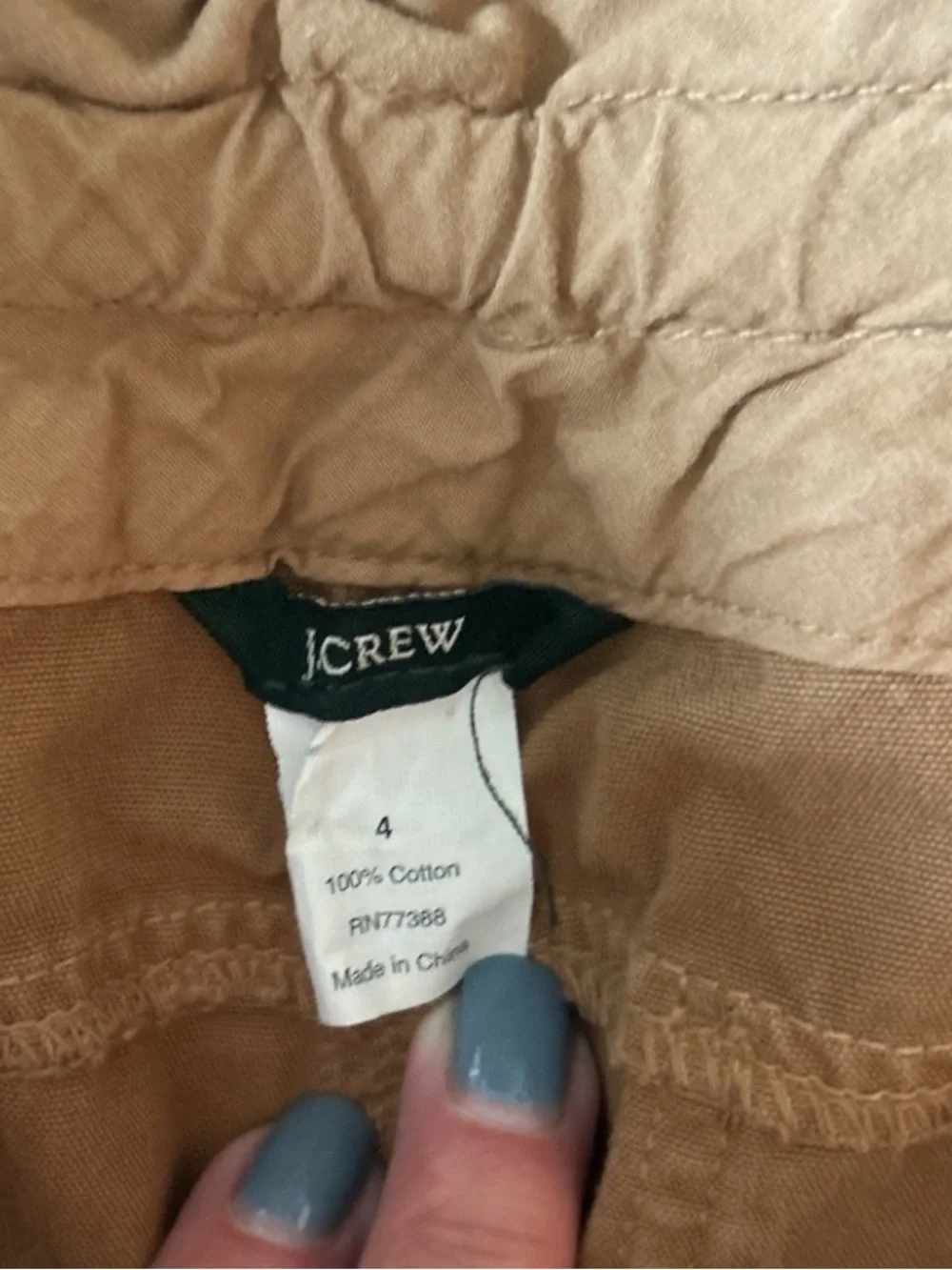 J. Crew Casual Utility Drawstring Khaki Mini Skirt